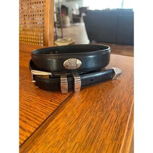 Black Leather Conch Golf belt size 41